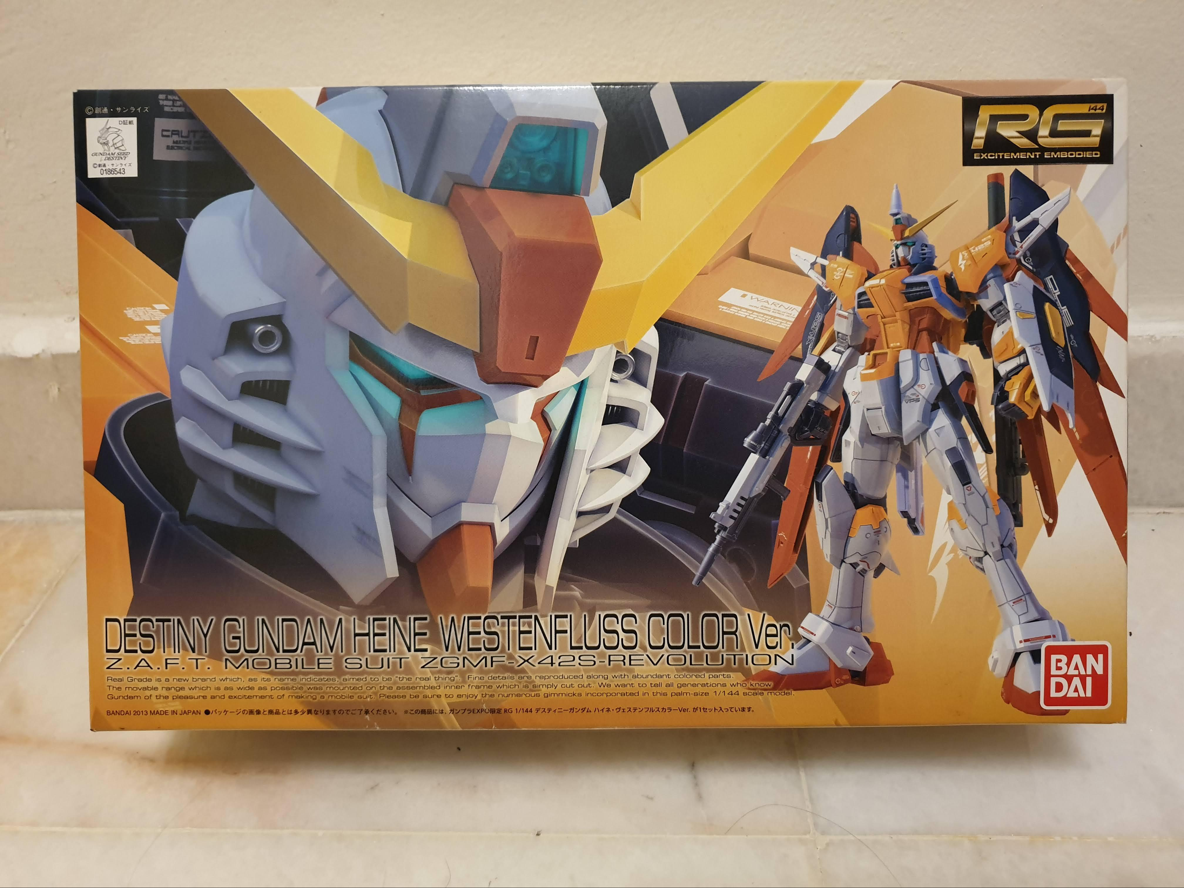 BANDAI RG 1/144 Destiny Gundam Heine Westenfluss color Gunpla EXPO limited model 